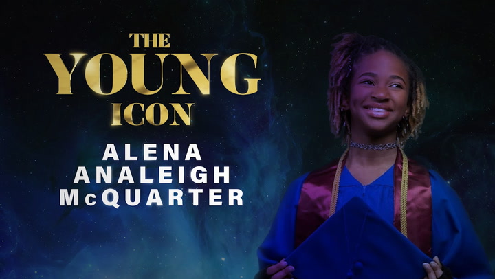 Alena Analeigh McQuarter Accepts the The Young Icon Award